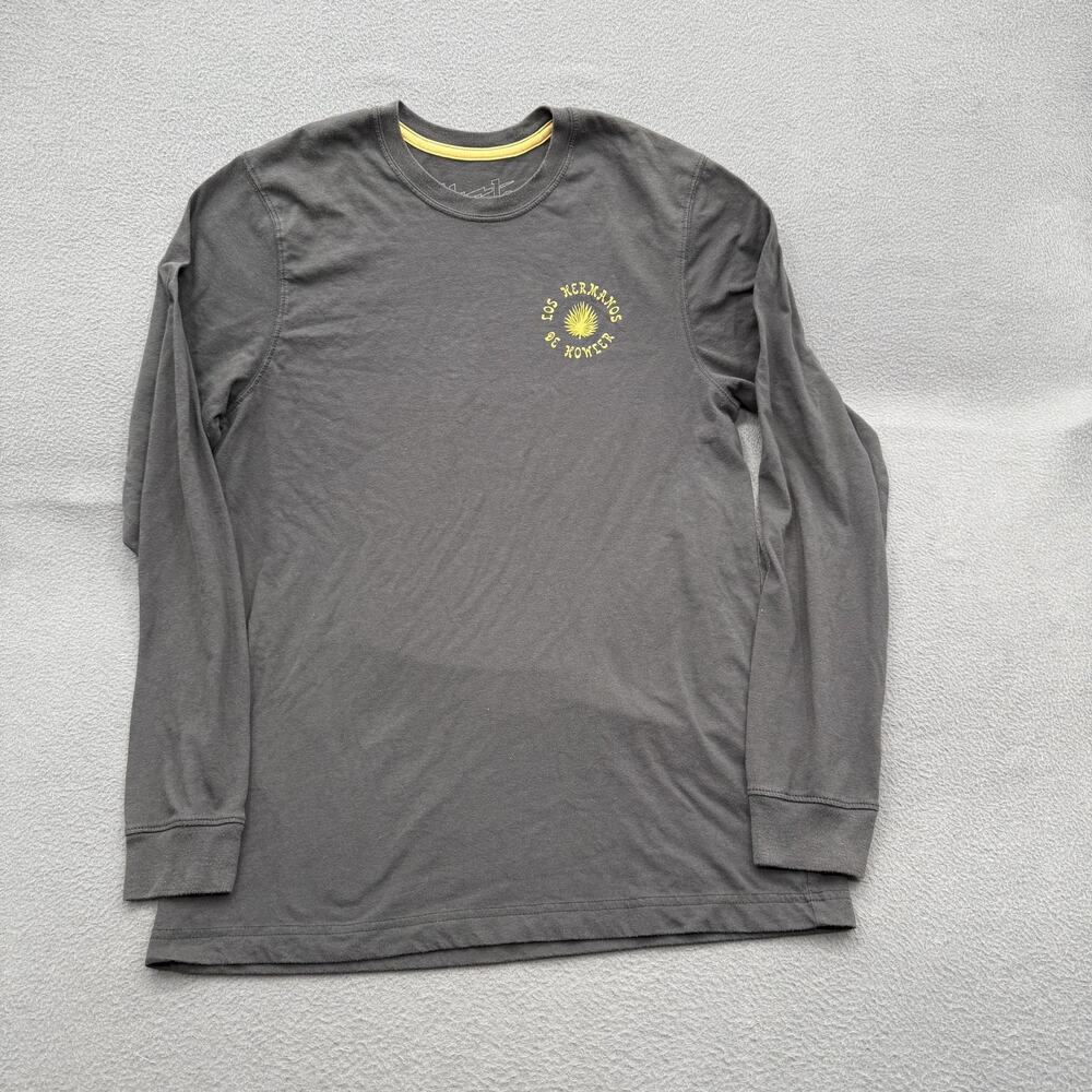 Howler Bros Shirt Mens Medium Brown Los Hermanos Austin TX Graphic Long Sleeve